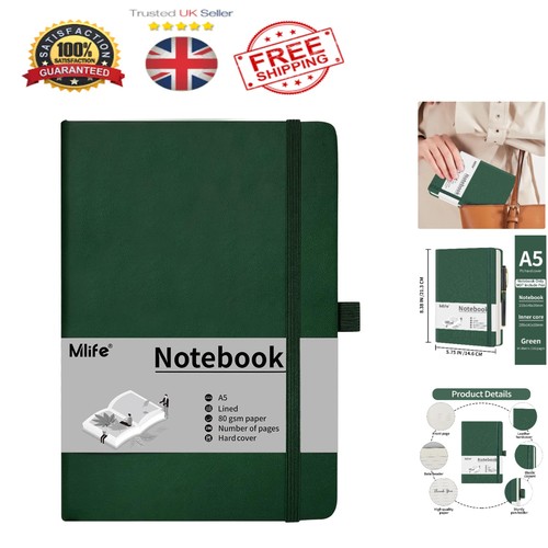 Stylish green journal - a5,