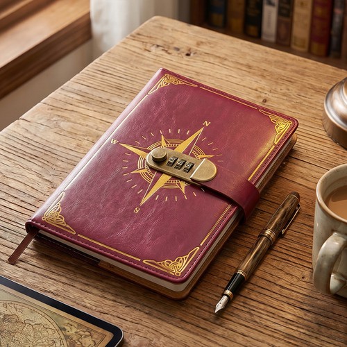 Journal notepad with - journal, lock