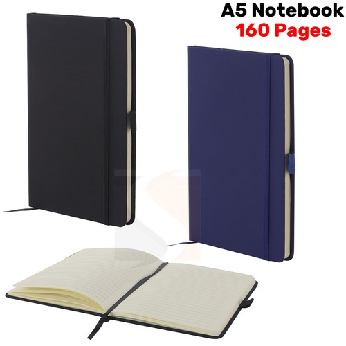Notebook black lined - a5,