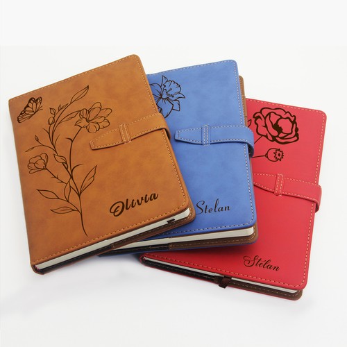 Personalised notebook - notebook, pu