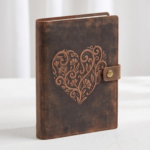 Leather journal refillable - leather,