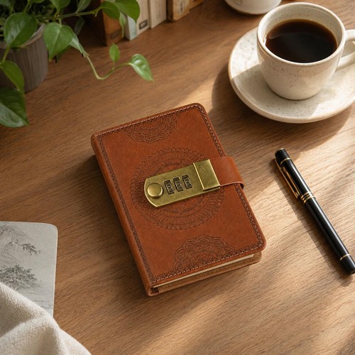 Retro passcode notebook - passcode, a5