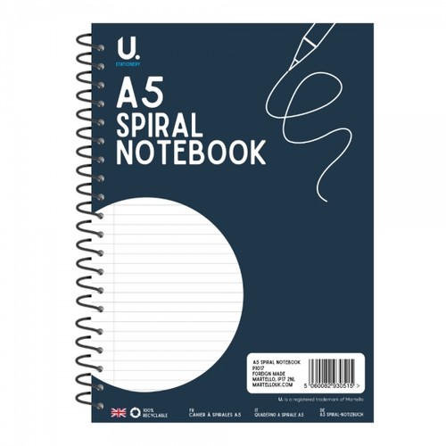 Spiral notebook lined - a5,