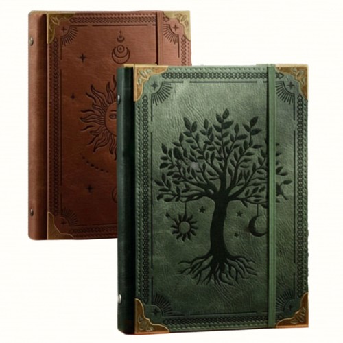 Vintage leather bound diary - vintage,