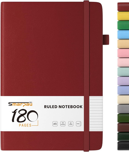 Lined journal notebook - a5, 180