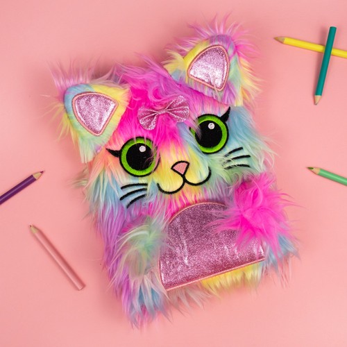 Scruffy cat plush notebook - scruffy,